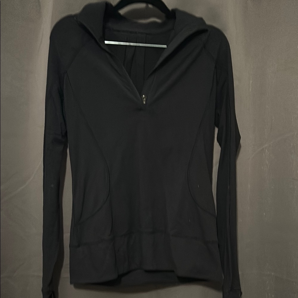 Lululemon Athletica Black Fitted Polo Sweatshirt